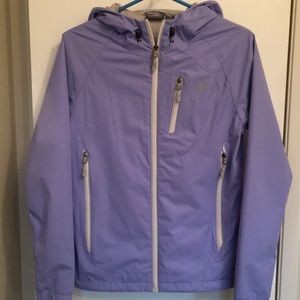 Lightweight rain jacket. Periwinkle color